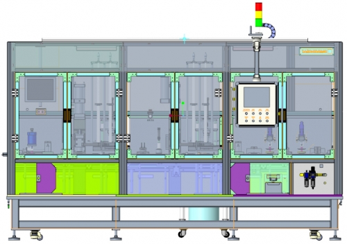 Greasing and shielding machine