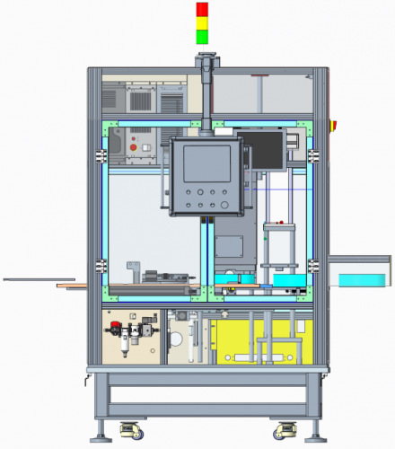 Aligning roller bearing laser marking machine