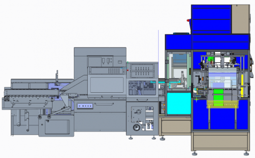 Aligning roller bearing packing machine