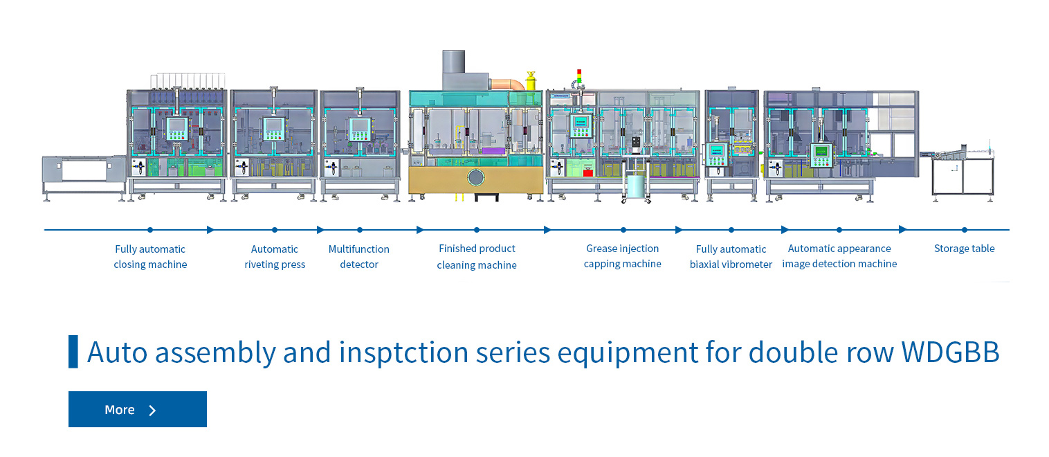 Auto assembly and insptction series equipment for double row WDGBB